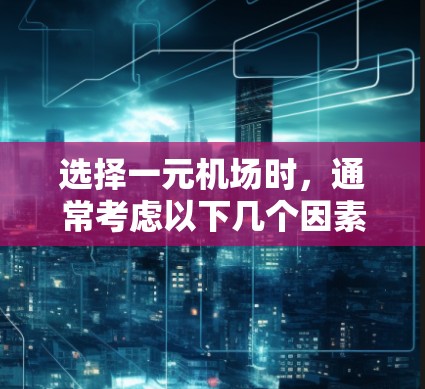 选择一元机场时，通常考虑以下几个因素