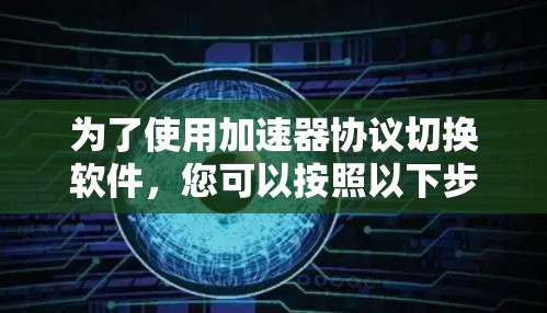 为了使用加速器协议切换软件，您可以按照以下步骤进行操作